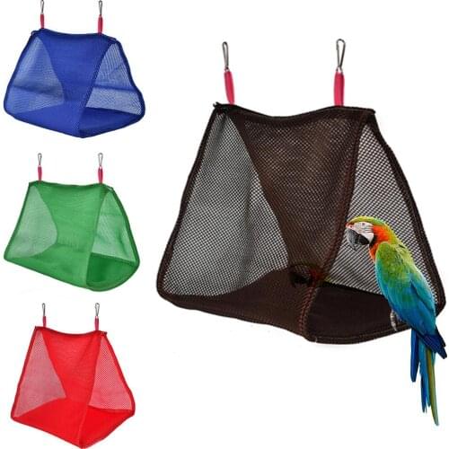 Summer Parrot Birds Breathable Hammock Hanging Cave Cage Hut Tent Bed Bunk Toy