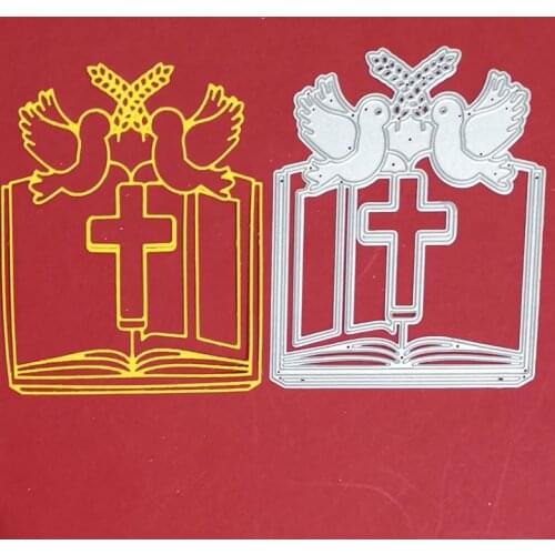 Pigeon Cross Bible Metal Steel Die Cuts Mold 2021 New Craft Cutting Die Stencils for diy Scrapbooking Album Embossing Card Die