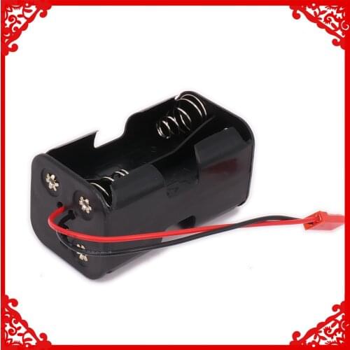 Receiver Battery Pack Case Box 4 x AA JST Connector Battery Insert Compartment for 1/8 1/10 1/16 RC Hobby Model Nitro Car HSP