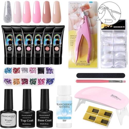 Manicure Set Nail Gel Kit Led Nail Lamp Nail Extension Kit UV Varnishes Hybrid For Nail Extension Acrylic Gel Polish Nail Art