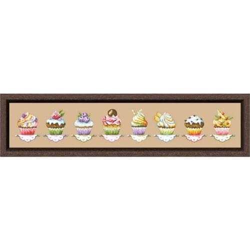 Sweet cakes cross stitch kit food aida fabric 18ct 14ct 11ct flaxen linen cotton thread embroidery kits DIY craft set
