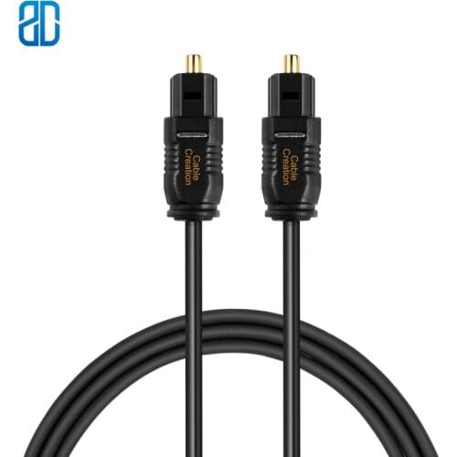 Optical Digital Audio Cable Slim Fiber Optic Toslink Plated Optical S/PDIF Cord for Home Theater Sound Bar TV PS Xbox VD/CD
