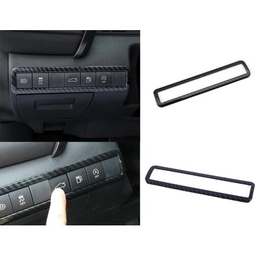 Carbon fiber Headlight Adjustment Knob Switch Cover Trim Sticker Interior Moulding 2018 for Toyota Camry CAMRA