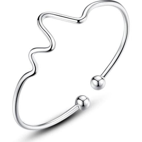 Heartbeat Electrocardiogram bracelet CUTE Plated simple style girl lover gift wed Fashion jewelry romantic dropshipping
