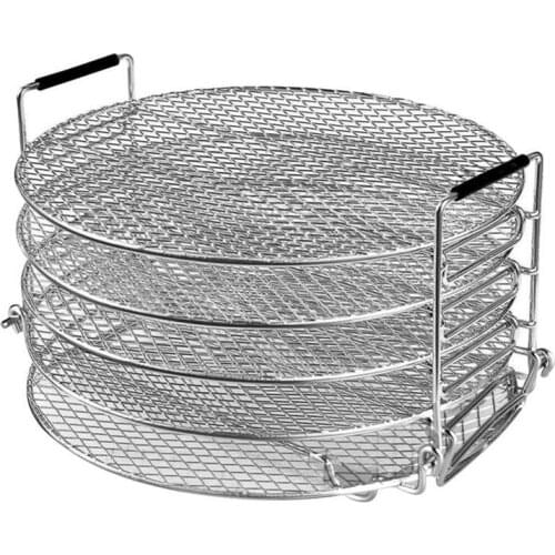 Dehydrator Rack 5-tier Stackable Stainless Steel Food Drying Stand For Air Fryer Pressure Cooker Kichen Accessories Dropship