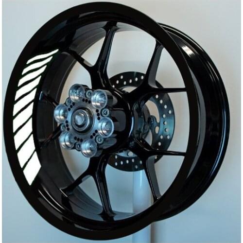 Reflective White GP Racing Inner Rim Strip Sticker CinarExtreme