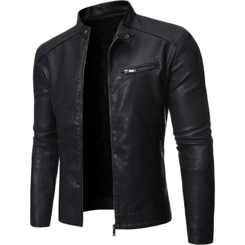 UETEEY Men's Faux Leather Jackets
