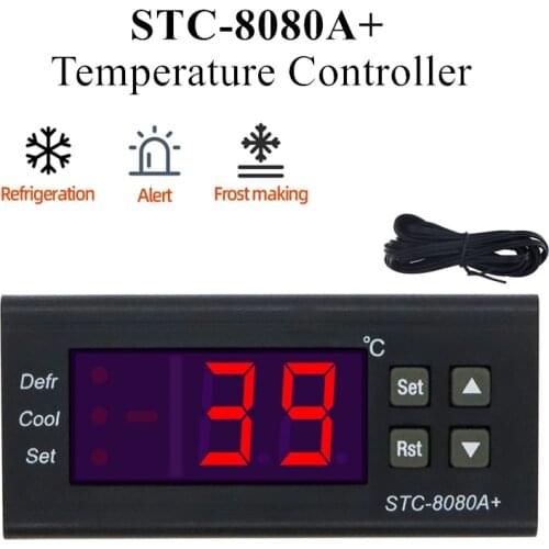 STC-8080A+ Micro-computer Temperature Controller Refrigerator Thermostat Automatic Defrost Intelligent Thermostat Alarm Function