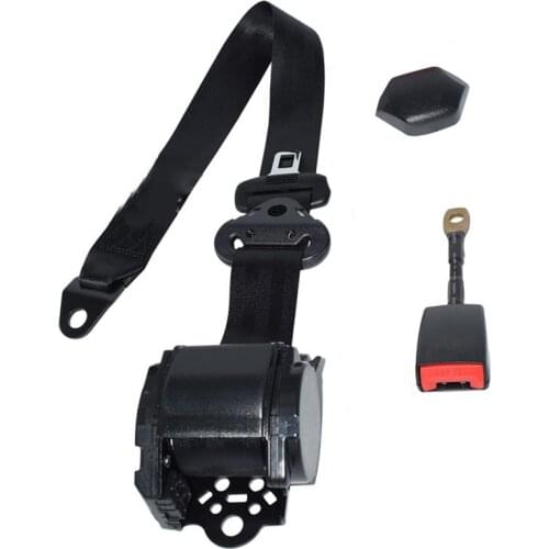 Universal Heavy-duty Nylon Straps Retractable 3 Point Steel Wire Buckle Auto Car Safety Seat