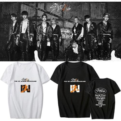 Stray Kids' New Album In Shengwai Wai Song Suit The Same Loose Tops Short Sleeve T-shirt Women Summer