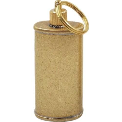 1Pcs 11ML Mini Copper Portable Kerosene Lighter Carry Oil Pot Fuel Canister Outdoor EDC Tools