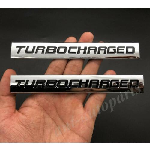 2x Metal Turbocharged Turbo Charged Engine Car Emblem Badge Sticker Supercharged