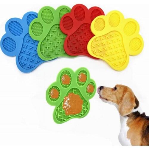 2020 New Dog Licking Pad Dog Bath Buddy Slow Feeders Cat Treat Mat Pet Dispensing Mat Pet Bathing Grooming Dog Training Supplies