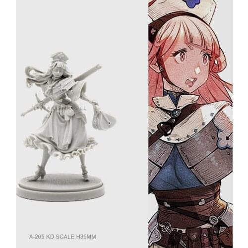 35MM Resin model kits figure beauty colorless and self-assembled A-205