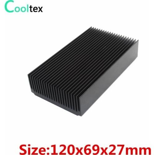 120x69x27mm Aluminum heatsink radiator High power black Heat Sink for electronic Chip LED COOLER cooling