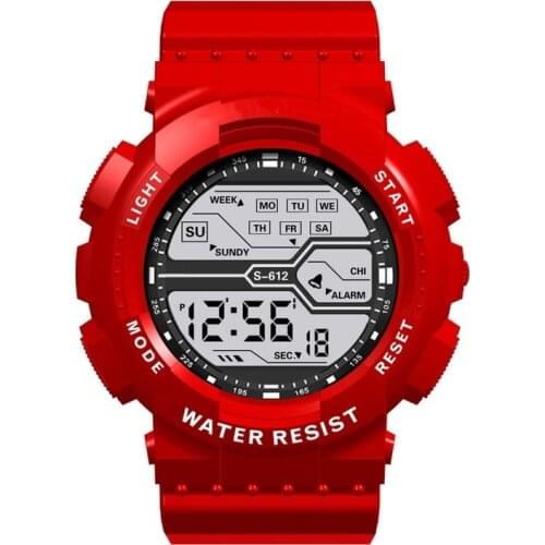 Fashion Waterproof Mens Boy LCD Digital Stopwatch Date Rubber Sport Wrist Watch Relogio Masculino Curren Watch Men