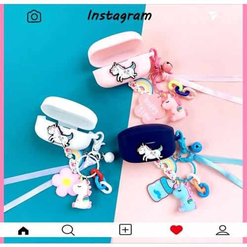 Cute Unicorn Earphone Cover for Sony WF-1000XM4 Case for SONY WF-1000XM3 Case Bluetooth Earphone Wireless Headphone Accessories