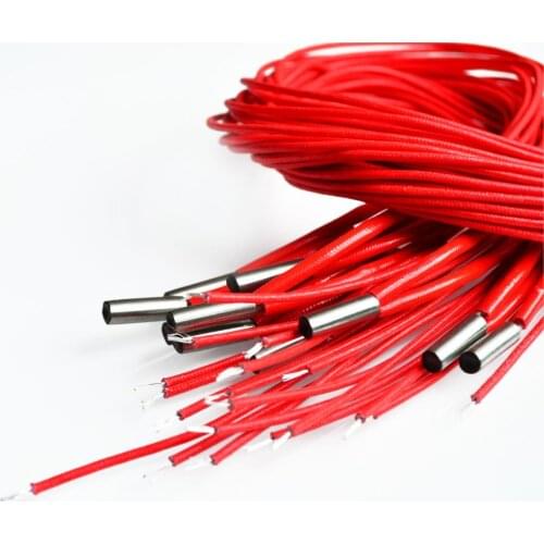 3D Printer Parts Heating Tube 12V 24V 40W 1M length (6*20mm ) Ceramic Cartridge For Extruder Heating 40W Extrusion Heater