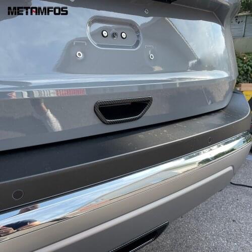 For Nissan Rogue X-trail 2021 2022 Carbon Fiber Car Rear Trunk Tail Door Handle Bowl Cover Trim Exterior Accessories Car Styling