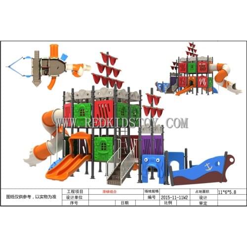 Exported to Maldives Children Playground CE Certified Park Playground for Resort HZ-51111a