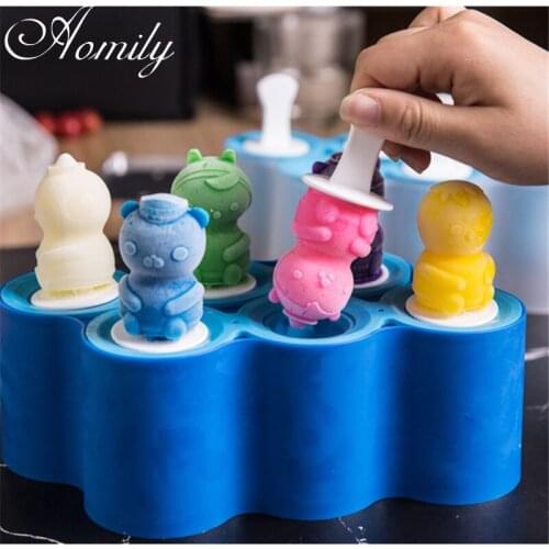 Amoliy Ice Cube Tray Silicone Mold Ice Cream Maker with Lids Chocolate Mold Whiskey Cocktail Cold Drink Cake Decorating Tools