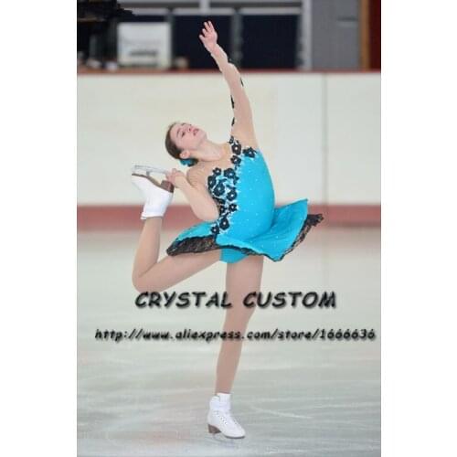 Crystal Custom Figure Skating Dresses Girls New Brand Ice Skating Dresses For Competition DR4593