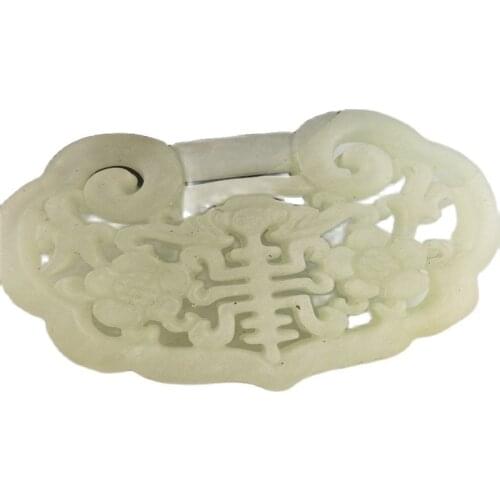 CHINESE FOLK Old jade carving Pelosi Decoration Jade Pendant 02