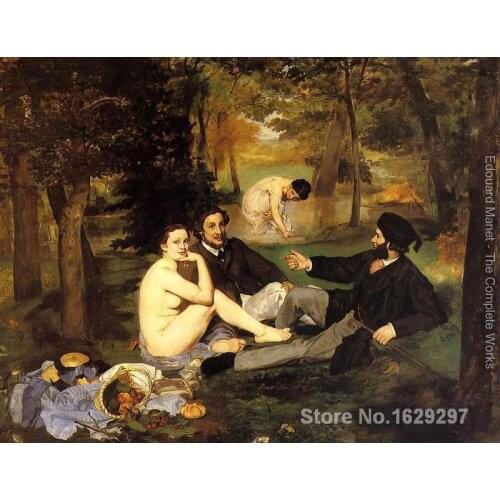 Luncheon on the Grass by Edouard Manet famous portrait artist High quality Hand painted