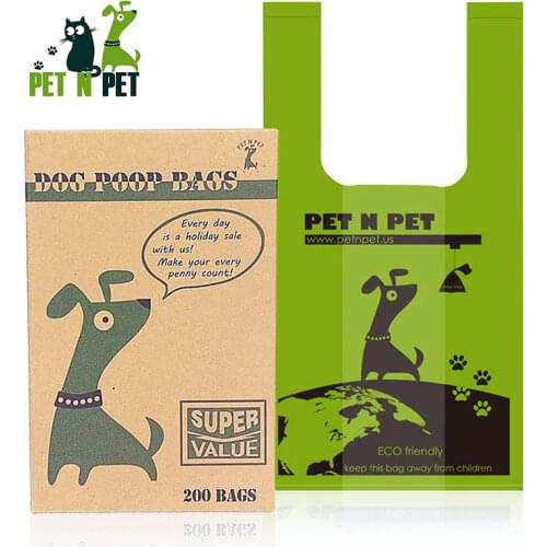 Dog Poop Bags Earth-Friendly 200 Counts Unscented Tie Handle Dog Waste Bags Poop Bags