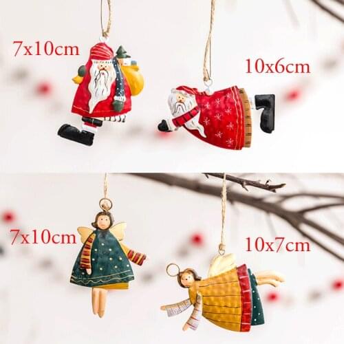 Cute Angel Ornament Pendant Iron Crafts Christmas Decoration Small Pendant Decoration Accessories Wallet Mobile Phone Pendant