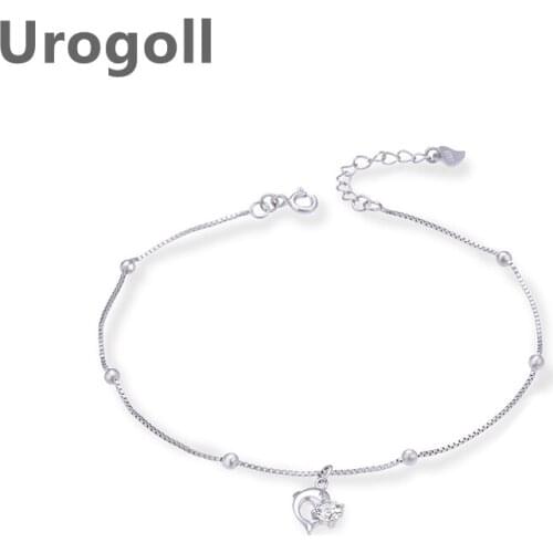 Fashion Women Anklet 925 Sterling Silver Dolphin Shape Zircon Beads Anklet Accessories Foot Accessories Dress Up Gift For Girl
