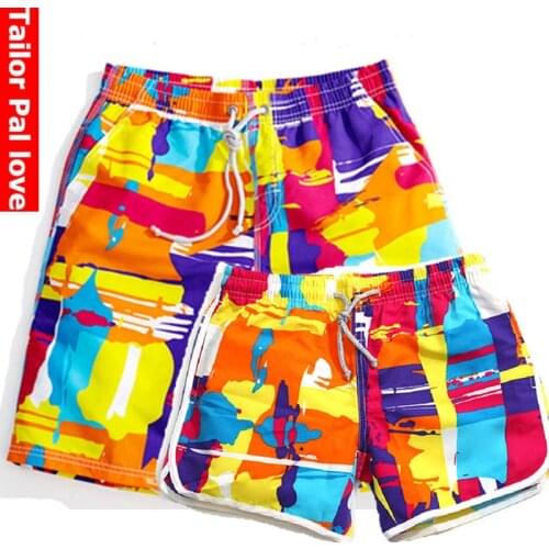 Couple Swimwear Men Quick Dry Beach Shorts Womens Shorts For Surfing Swim Shorts Boardshorts Swimsuit Board Bermuda 2017 praia