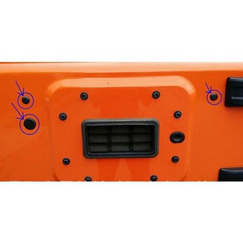 Rubber Tailgate Plug Set Tramp Stamp Spare Tire Carrier Delete Conversion Kit