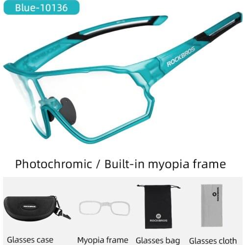 ROCKBROS Photochromic Cycling Glasses Color Change Bike Bicycle Glasses Mens Sport Sunglasses Women CycleEyewear gafas ciclismo