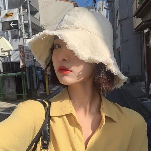 New Female Burrs Bucket Hats Harajuku Bucket Hat Fishing Women Outdoor Panama Hip Hop Cap Mens Summer for Fisherman Hat Women