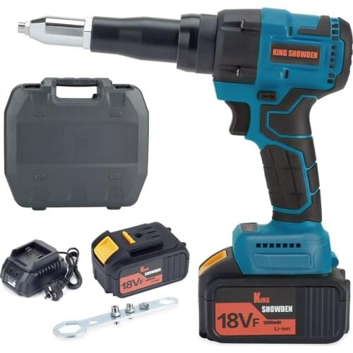 Electric Rivet Gun Cordless Rivet Nut Gun Drill Insert Nut Pull Riveting Tool 3.2-4.8mm With LED Light For Makita 18V Battery