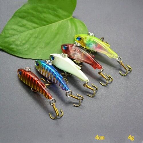 Freshwater Anti-Corrosion Fishing Lure Hard Bait 4CM/4G Artificial Luminous Sinking VIB High Quality Plastic Fishing Bait