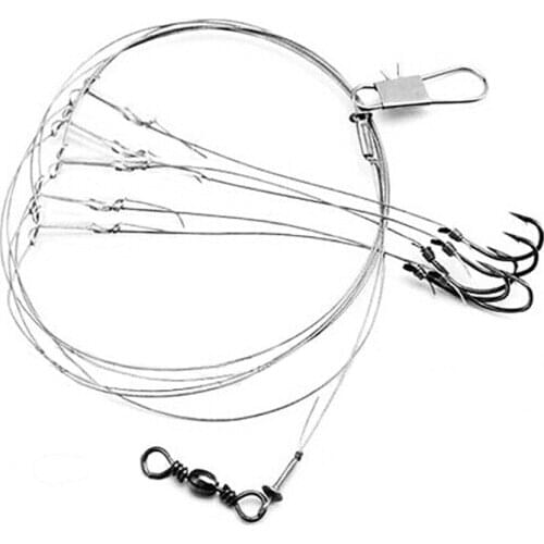 Fishhooks Stainless Steel Rigs Swivel Fishing Tackle Lures Pesca Baits Single Combination String Hook With 5 Small Hook