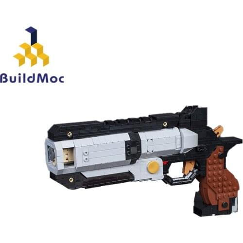 BuildMoc Weapons Military Game Pistol Building Blocks MOC WW2 Weapon Gun Model Bricks Toys For Children