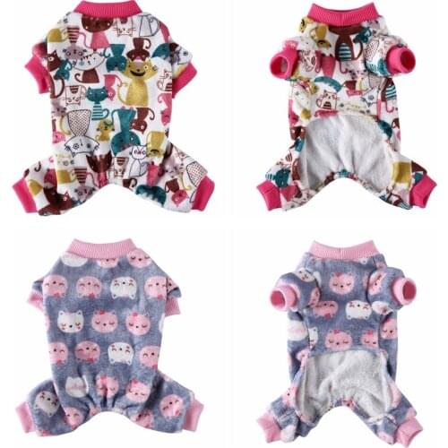 Warm Pet Dog Pajamas Clothes For Dogs Coat Animal Pattern Jumpsuit Clothing For Dogs Pets Four Legged Fashion Clothing