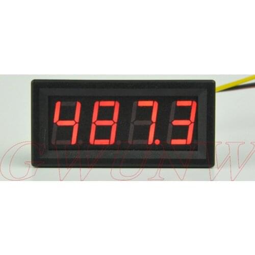 GWUNW BY456V DC 0-500.0V (500V) 4 bit Voltage Tester Meter digital voltmeter Panel Meter red blue green 0.56 inch