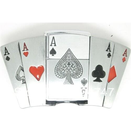 Aces Lighter Poker Belt Buckle