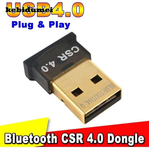 Kebidumei USB Bluetooth Adapter V4.0 Dual Mode Wireless Dongle With Driver USB2.0 3.0 20m 3Mbps for Windows 7 8 10 XP Vista