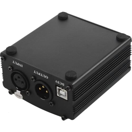 Retail 48V USB Phantom Power Supply USB Cable Microphone Cable For Mini Microphone Condenser Recording Equipment-black