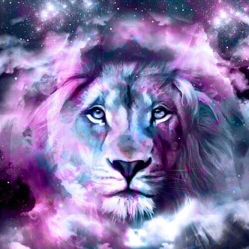 YNX new 5D diamond painting round diamond animal cross stitch square diamond DIY lion color diamond painting