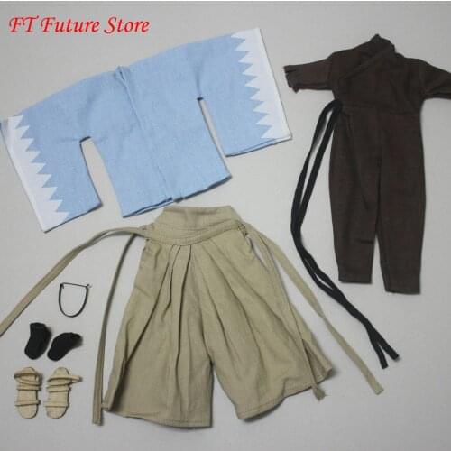 1/6 Male Soldier Clothing Miyamoto Musashi Samurai Clothes Japanese Samurai Ancient Warrior Suit Clothes Model for 12'' Body