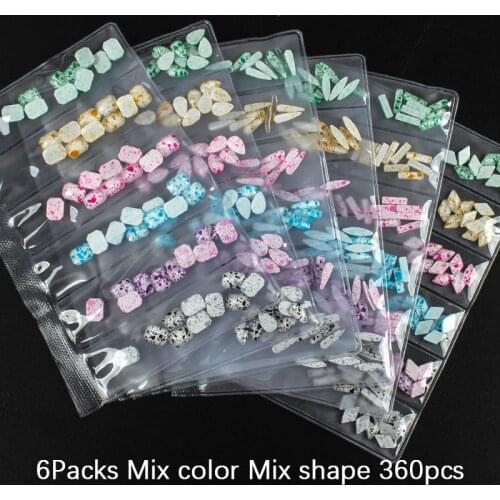 1 Set New Fancy Eggshell Nail Art Rhinestone Shining Glass Crystal Stones Use For Nail Art DIY Clothing And Jewelry Making