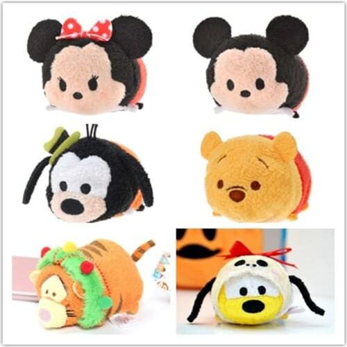 12piece 9cm Tsum Tsum Plush Cartoon Animal Key Chain Peluche Anime Brinquedos Para Bebe Oyuncak Toys Smartphone Screen Cleaner