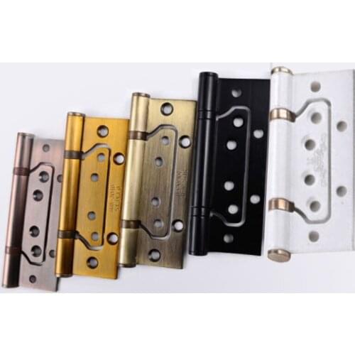 2pcs Bedroom door Butt Hinges 5" Stainless Steel cluster hinges Interior doors mute hinge Furniture Kitchen door hardware