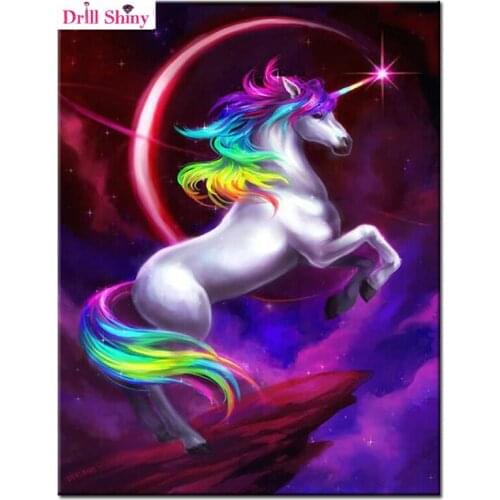 3D Diy Diamond Embroidery Colored Unicorn Kirin picture Diamond Painting cross-stitch Rhinestone kit Diamond Mosaic home decor